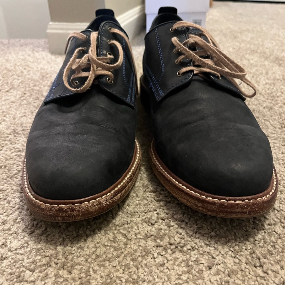Cole Hahn Men’s Tyler Grand Oxford Derby Leather Shoes Navy Blue - Picture 4 of 4
